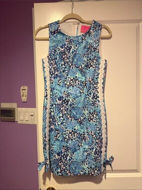 Lilly Pulitzer mila light aqua shift dress